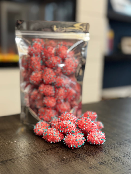 Freeze Dried Candy, regular size bag, displaying candy, nerds gummy clusters