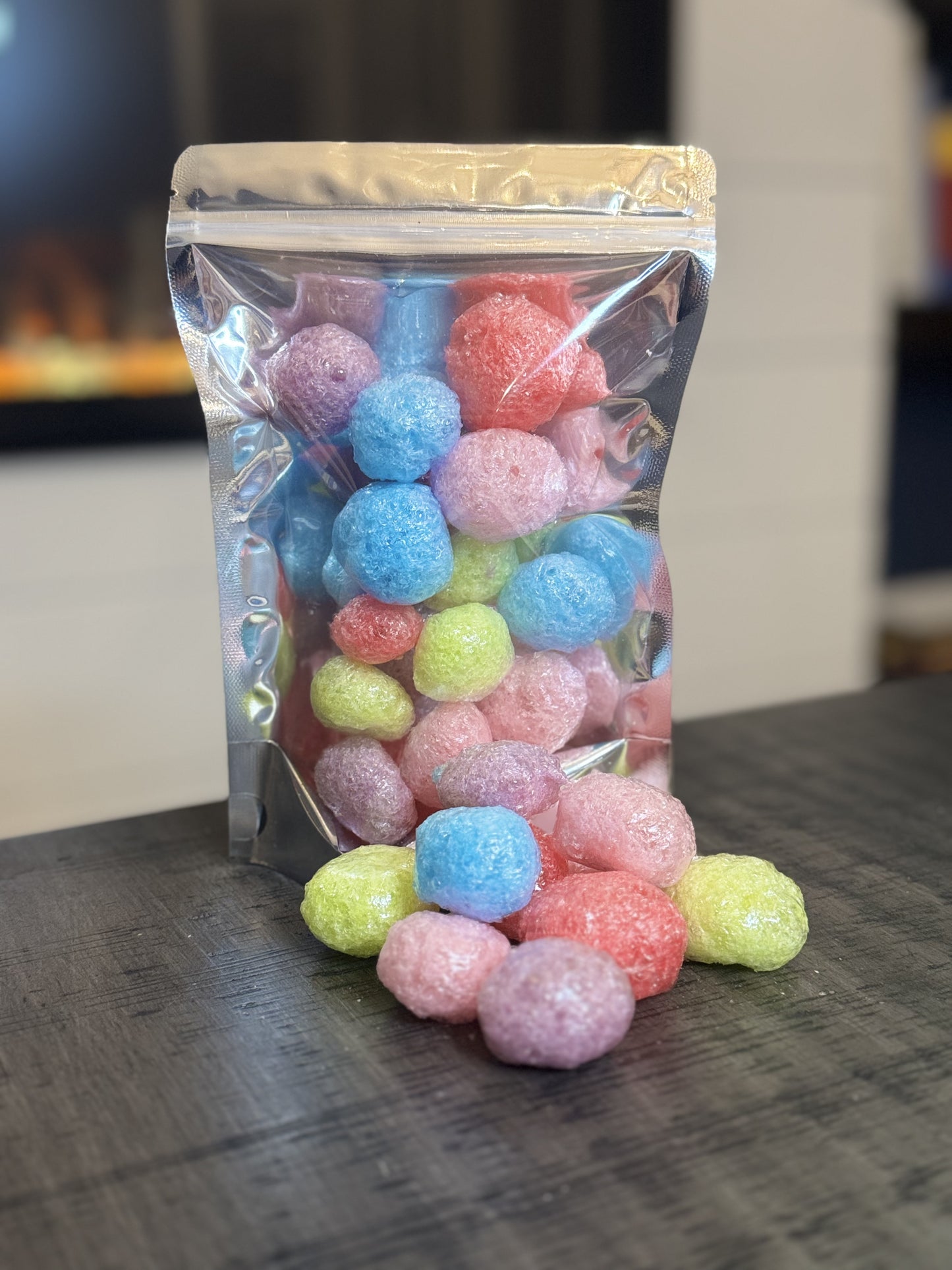 Freeze Dried Candy, regular size bag, displaying candy, jolly ranchers