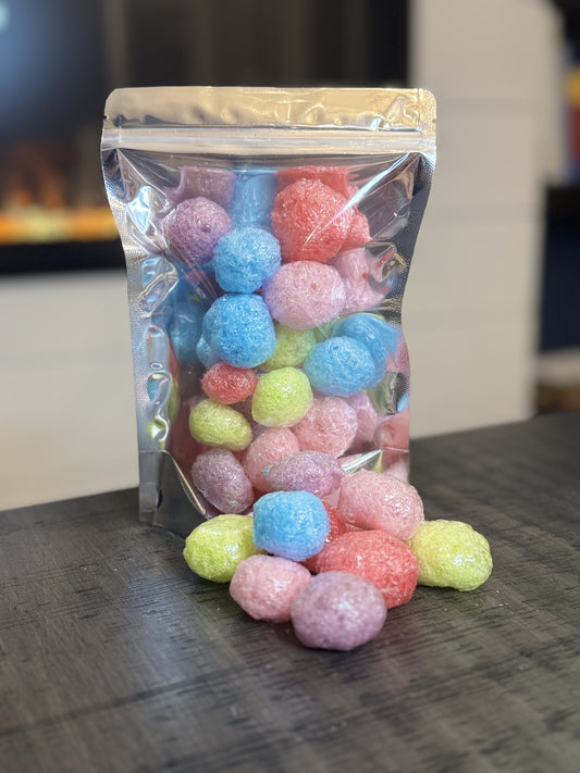 Freeze Dried Candy, regular size bag, displaying candy, jolly ranchers
