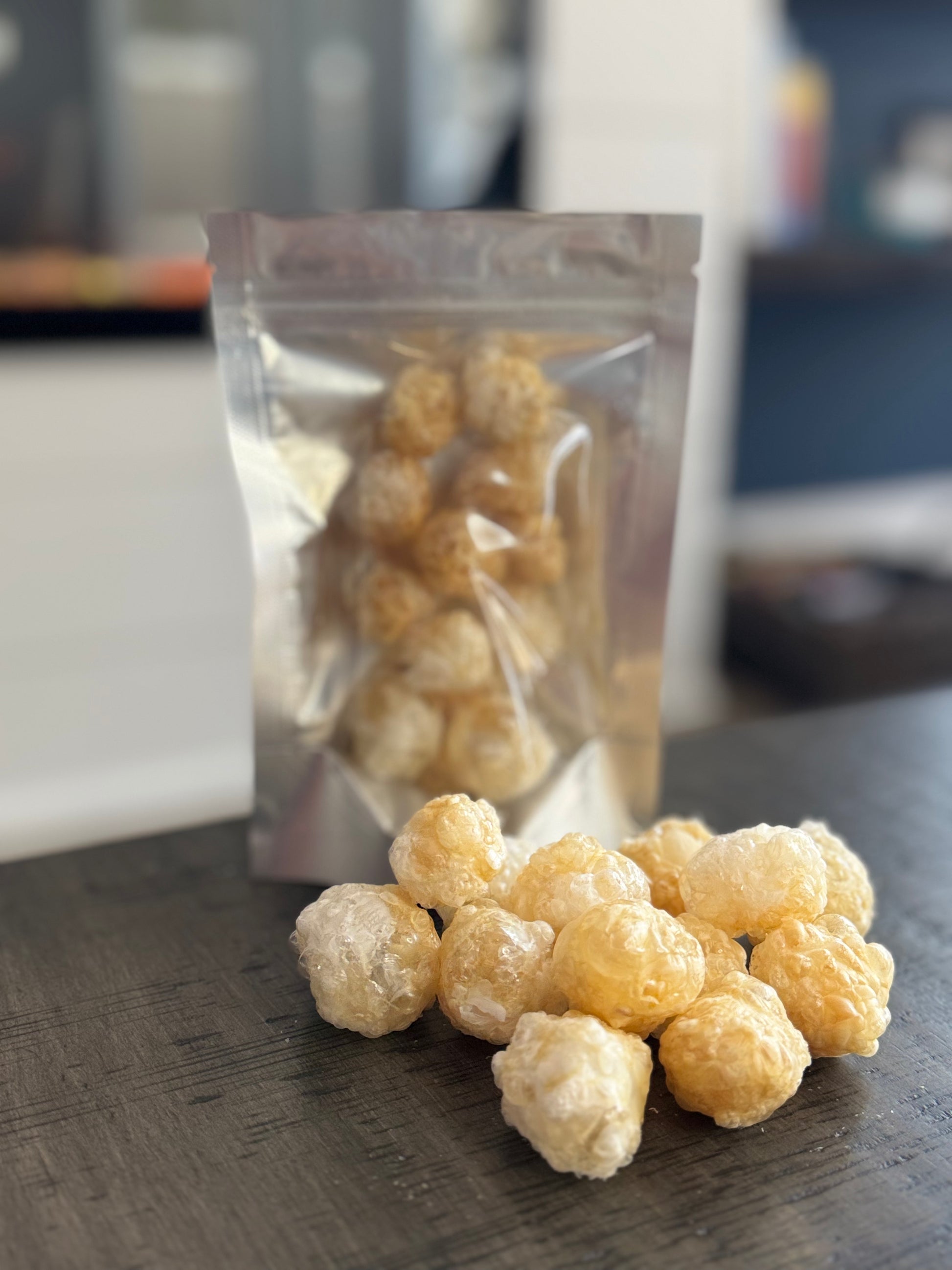 Freeze Dried Candy, small size bag, displaying candy, cola bottle gummies
